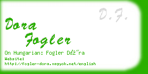 dora fogler business card